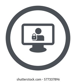 User login or authenticate icon, vector, flat design style