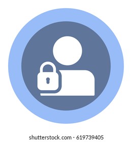 User login or authenticate icon, vector, flat design style