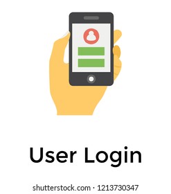 User login flat icon design 