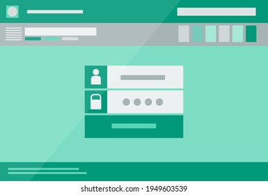 User login form with username and password on a web browser