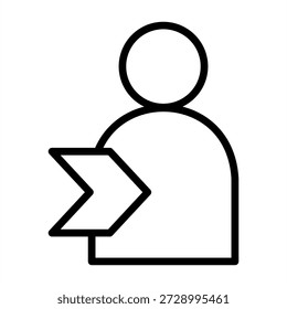 Icono de Inicio de sesión de usuario - Estilo de iconos de contorno negro para contabilidad y negocios