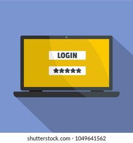 User login icon. Flat illustration of user login vector icon for web