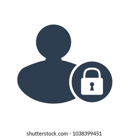 User login icon on white background. Vector illustration