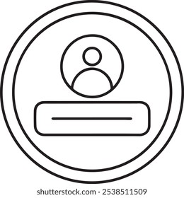 User login icon silhouette vector art