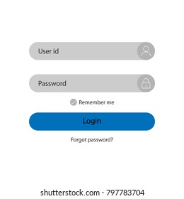 User login user interface 