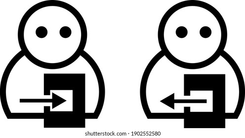 User login and logout icons are a perfect complement to an application