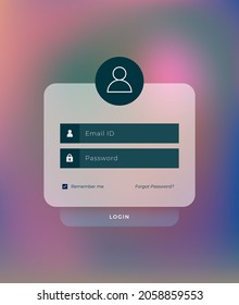 user login page with blur background vector