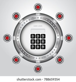 User login panel vector illustration.