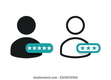 User login. Person pin code. Vector illustration