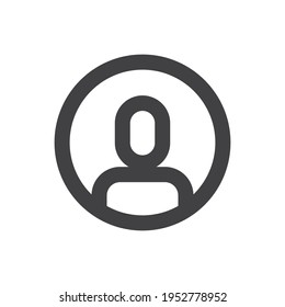 Símbolo de inicio de sesión del usuario. Icono de vector de inicio de sesión. Pictograma personal.