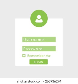 User Login window concept, flat design, vector illustration, eps10, easy to edit