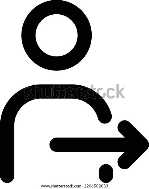 User Logout Icon Symbol Logo Stock Vector (Royalty Free) 2206502033 ...