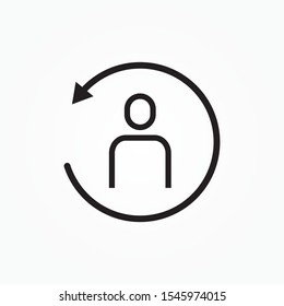 User Logout Icon in trendy flat style isolated on white background. User Logout symbol for your web site design, picture, art, logo, app, UI. Vector illustration, EPS10  