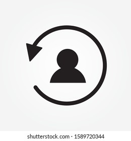 User Logout Icon in trendy flat style isolated on white background. User Logout symbol for your web site design, picture, art, logo, app, UI.