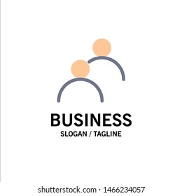 User, Looked, Avatar, Basic Business Logo Template. Flat Color. Vector Icon Template background