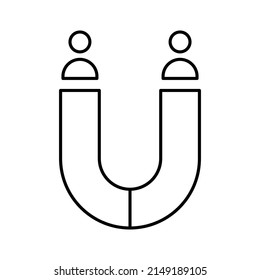 User magnet Vector icon which is suitable for commercial work and easily modify or edit it

