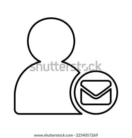 User mail icon in Line Style