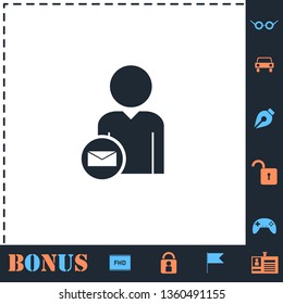 User mail. Perfect icon with bonus simple icons