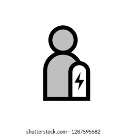 user male two color engagement favorites icon vector