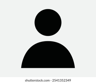 User Man Account Person People Half Body Head Stickman Stick Figure Profile Silhouette Network Contact Black White Vector Sign Icon Shape Outline