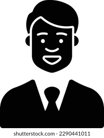 user man avatar people businessman Glyph