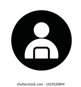 User Man Client icon sign business isolated