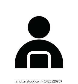 User Man Client icon sign business isolated