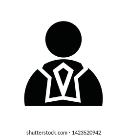 User Man Client icon sign business isolated