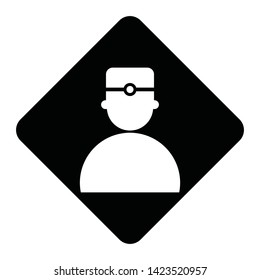 User Man Client icon sign business isolated