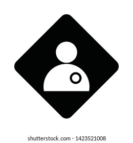 User Man Client icon sign business isolated