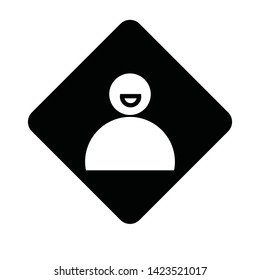 User Man Client icon sign business isolated