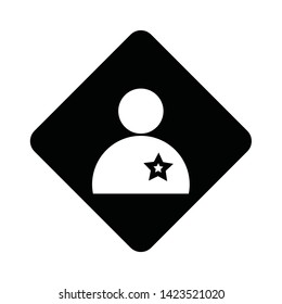 User Man Client icon sign business isolated