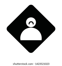 User Man Client icon sign business isolated