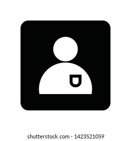 User Man Client icon sign business isolated
