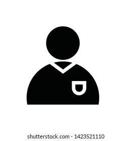 User Man Client icon sign business isolated