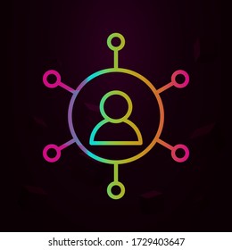 usuario, man, icono de nolan de comunicación Línea delgada simple, contorno vectorial de iconos de negocios para ui y ux, sitio web o aplicación móvil