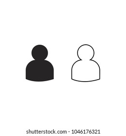 user man fill and outline vector icon