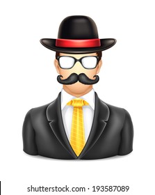 User Man in Hat Icon