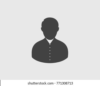 User Man Icon. Editable Vector.