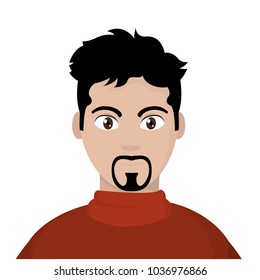 user man with shirt and hairstyle design