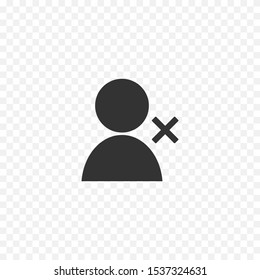 User, man times vector icon