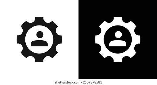 User Management Icon Black line art vector logo set