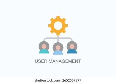 Icono De Administración De Usuarios O Ilustración vectorial Aislada De Logotipo