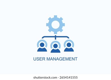 Icono De Administración De Usuarios O Ilustración vectorial Aislada De Logotipo