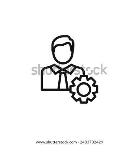 User Management Icon outline collection in black