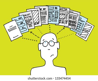 User managing documents