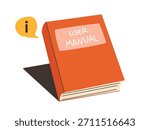 User manual book icon, document spcifications