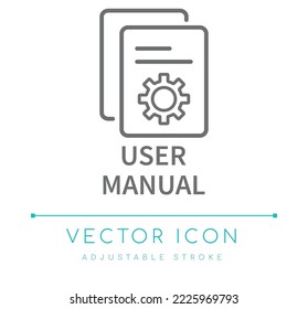 User Manual Ecommerce Vector Line Icon