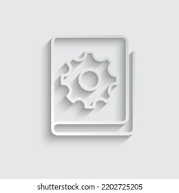 vector negro de icono manual de usuario