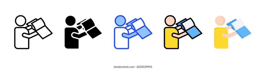User Manual Icon Collection With Multiple Styles